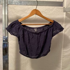 AERIE CROP TOP OFF THE SHOULDER